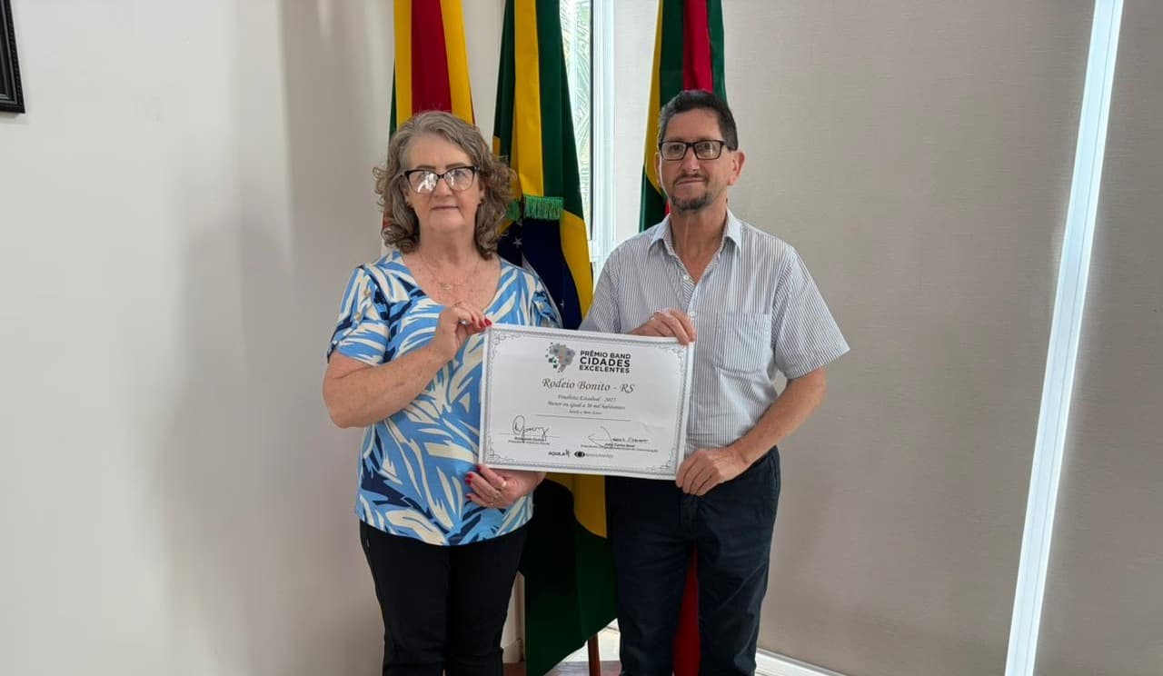 Rodeio Bonito figura no top 3 do Prêmio Band Cidades Excelentes 2025 em saúde e bem-estar