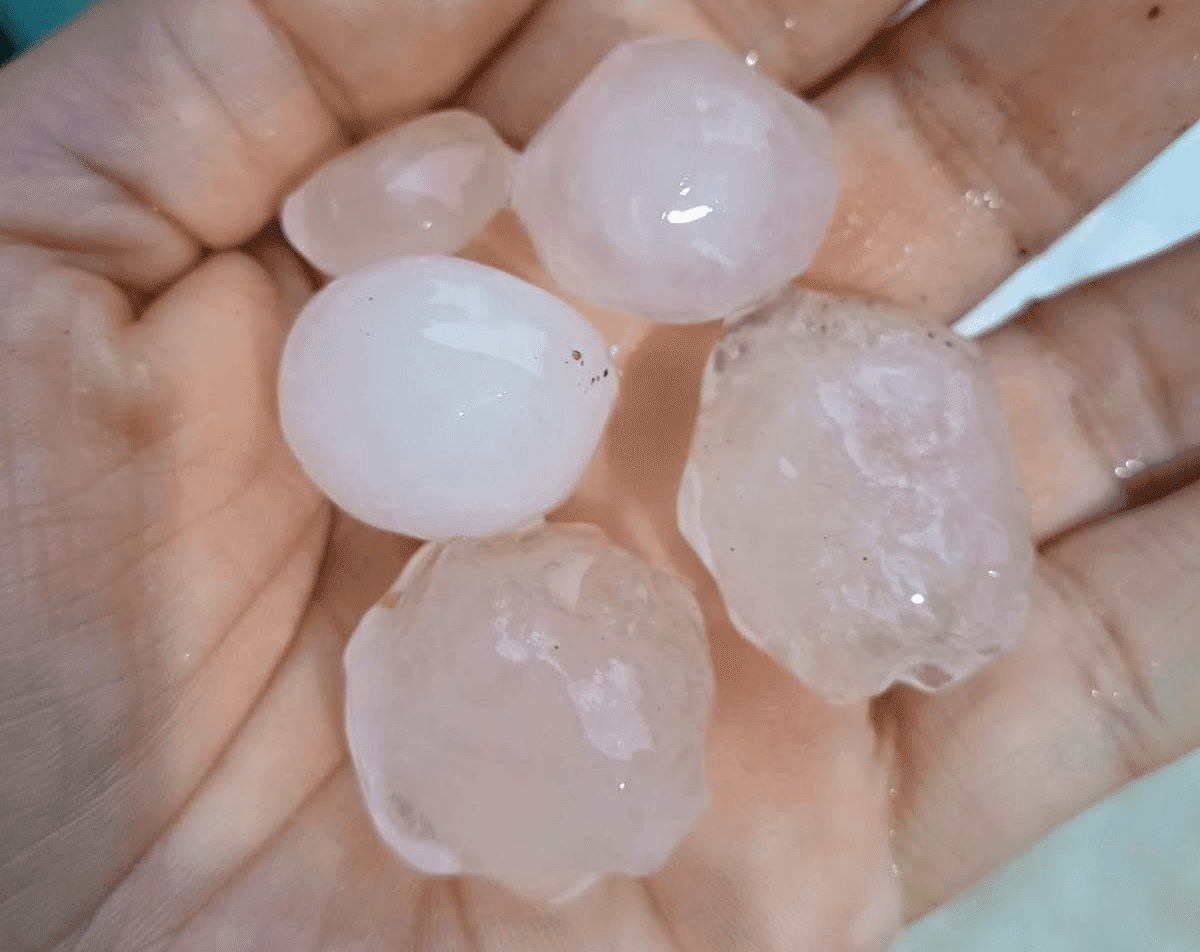 Granizo é registrado em municípios da região nesta quinta-feira