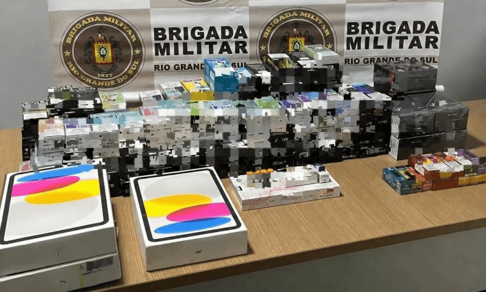Brigada Militar prende homem com contrabando de cigarros eletrônicos e medicamentos em Iraí