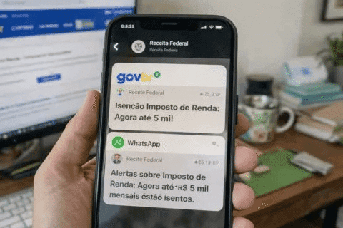 Trabalhadores recebem alertas oficiais do governo sobre imposto de renda pelo Gov.br e WhatsApp